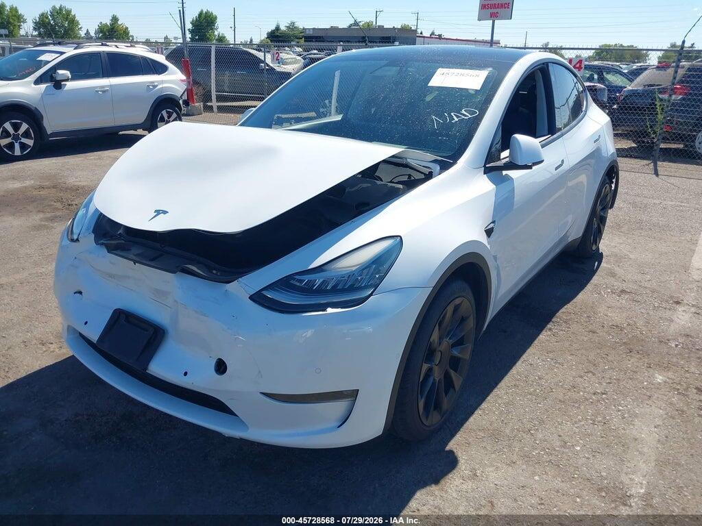 7SAYGDEE3NF373166 2022 TESLA MODEL Y photo no. 2