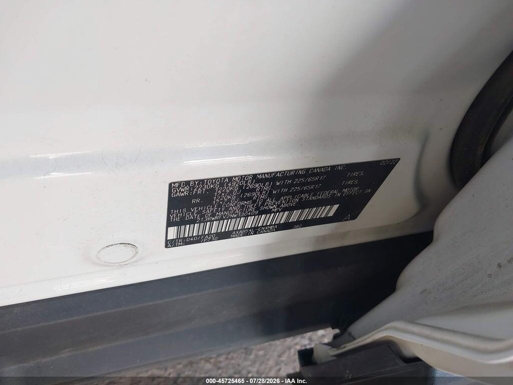2T3RWRFV2NW130409 2022 TOYOTA RAV4 HYBRID photo no. 9