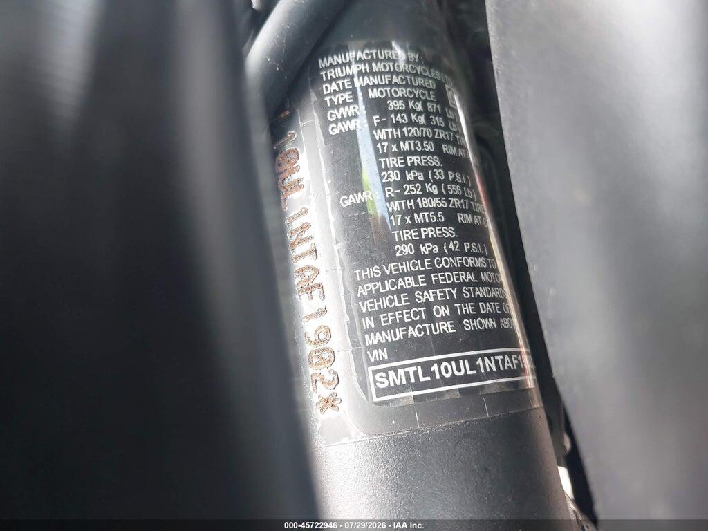 SMTL10UL1NTAF1902 2022 TRIUMPH MOTORCYCLE TRIDENT 660 photo no. 10