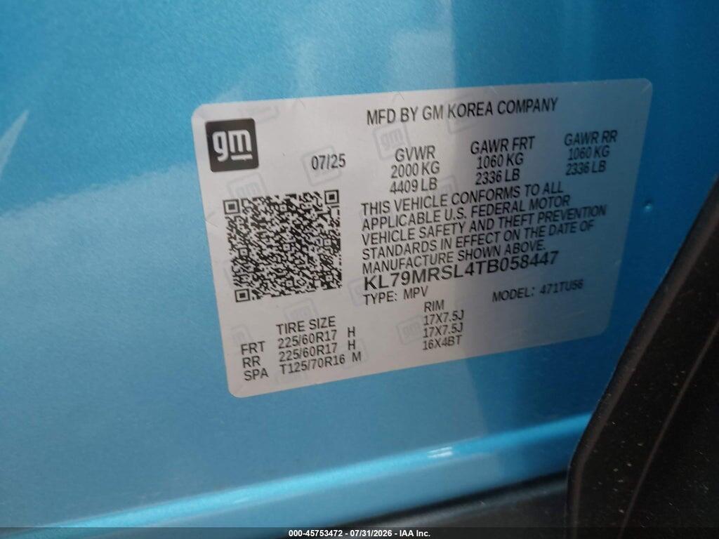 KL79MRSL4TB058447 2026 CHEVROLET TRAILBLAZER photo no. 9