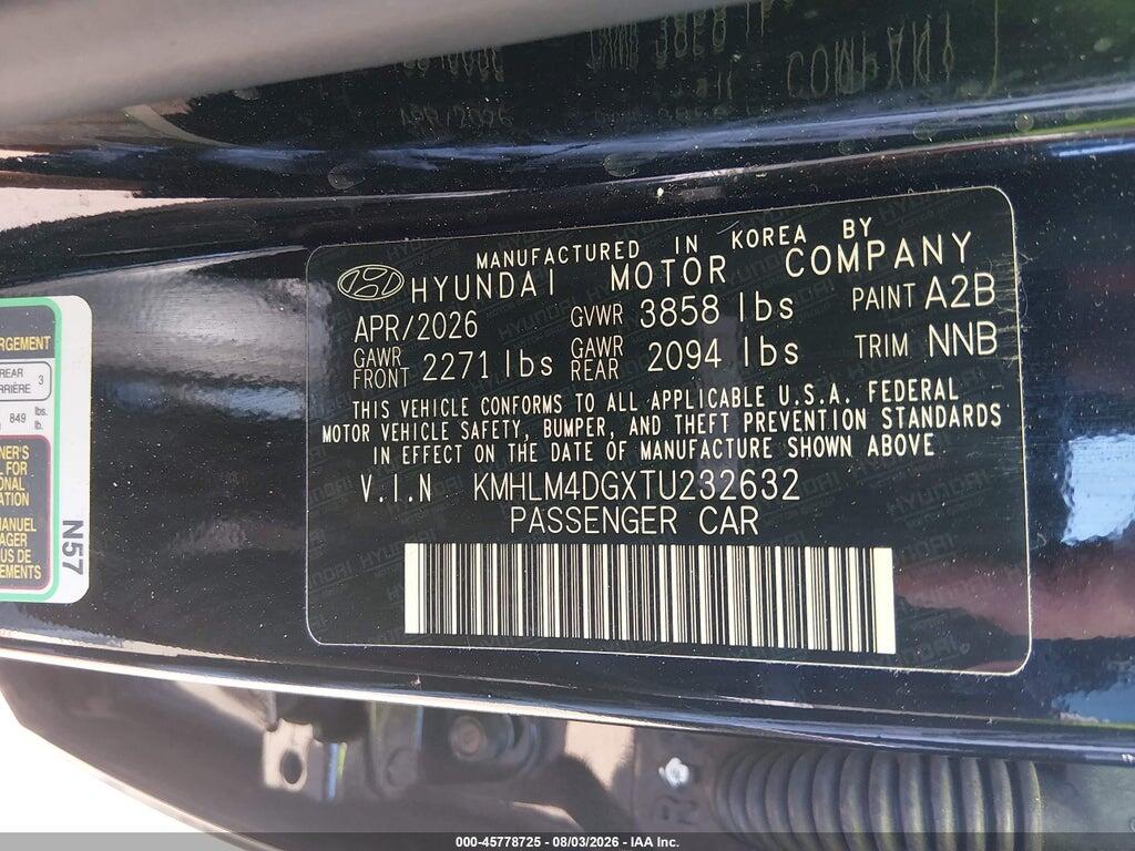 KMHLM4DGXTU232632 2026 HYUNDAI ELANTRA photo no. 9