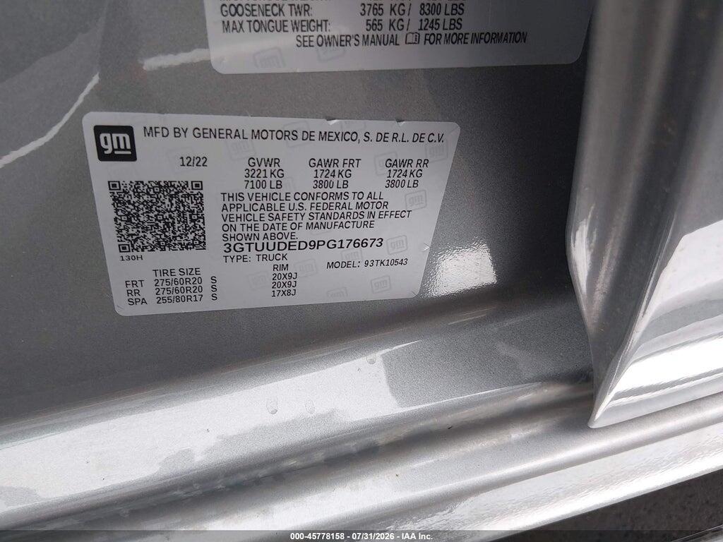 3GTUUDED9PG176673 2023 GMC SIERRA 1500 photo no. 9