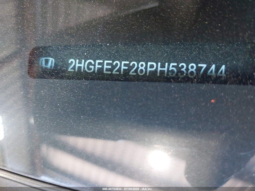 2HGFE2F28PH538744 2023 HONDA CIVIC photo no. 9
