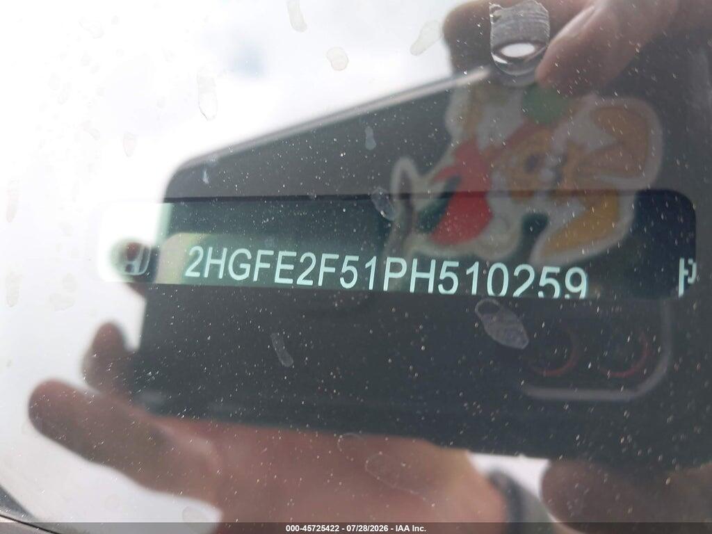2HGFE2F51PH510259 2023 HONDA CIVIC photo no. 9