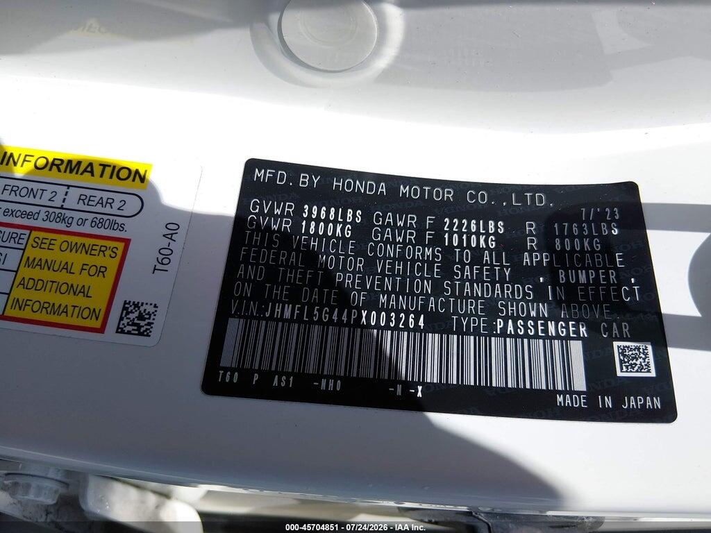 JHMFL5G44PX003264 2023 HONDA CIVIC TYPE R photo no. 9