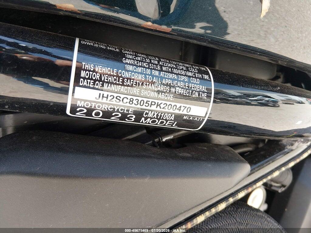 JH2SC8305PK200470 2023 HONDA CMX1100 photo no. 10