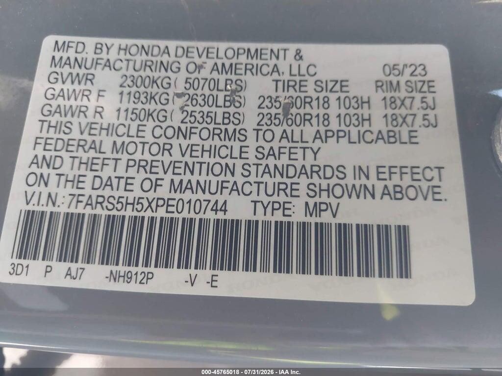 7FARS5H5XPE010744 2023 HONDA CR-V HYBRID photo no. 9