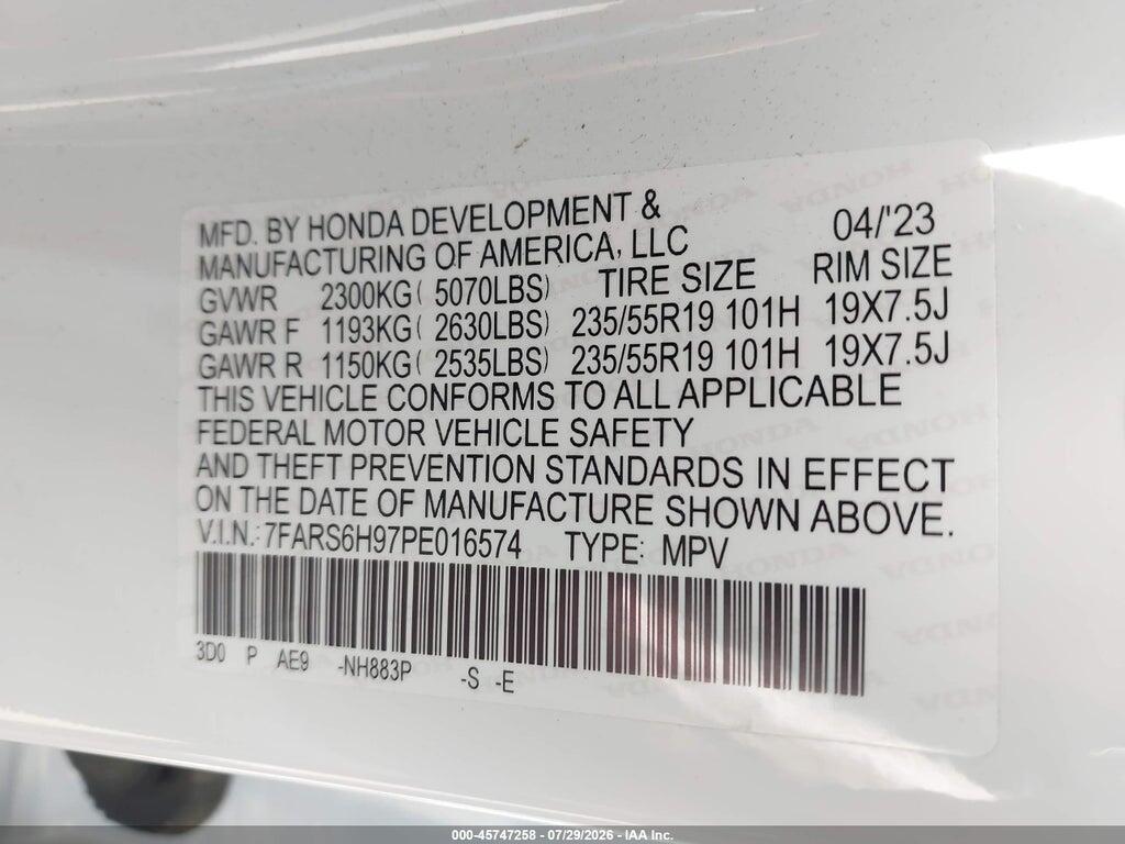 7FARS6H97PE016574 2023 HONDA CR-V HYBRID photo no. 9