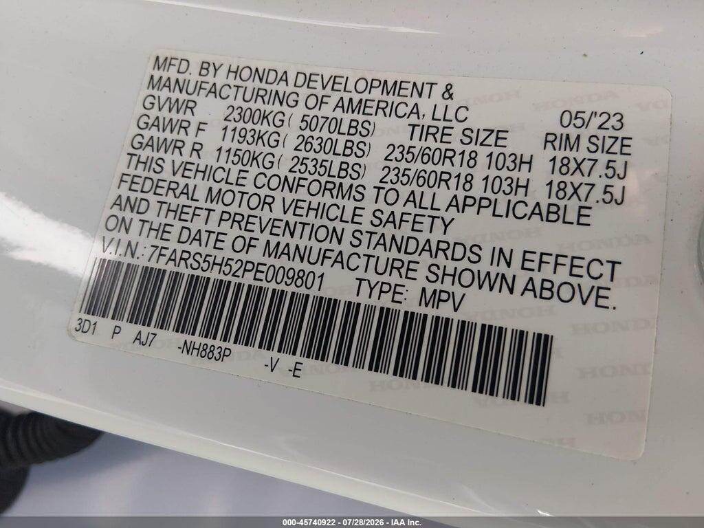 7FARS5H52PE009801 2023 HONDA CR-V HYBRID photo no. 9