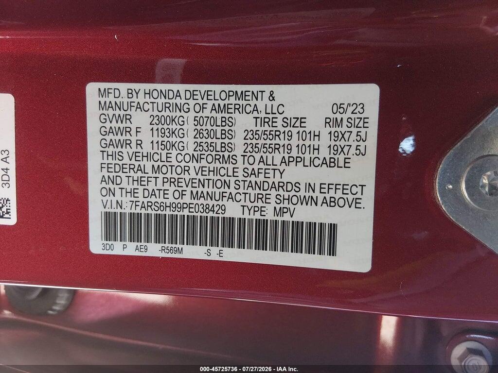 7FARS6H99PE038429 2023 HONDA CR-V HYBRID photo no. 9