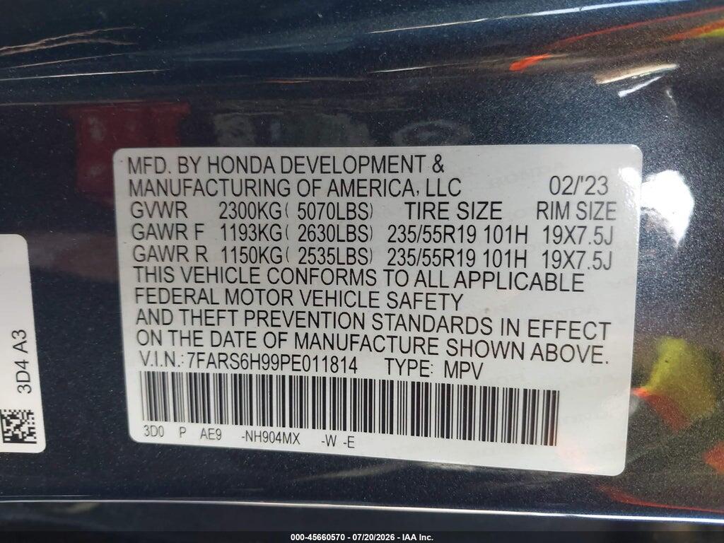 7FARS6H99PE011814 2023 HONDA CR-V HYBRID photo no. 9