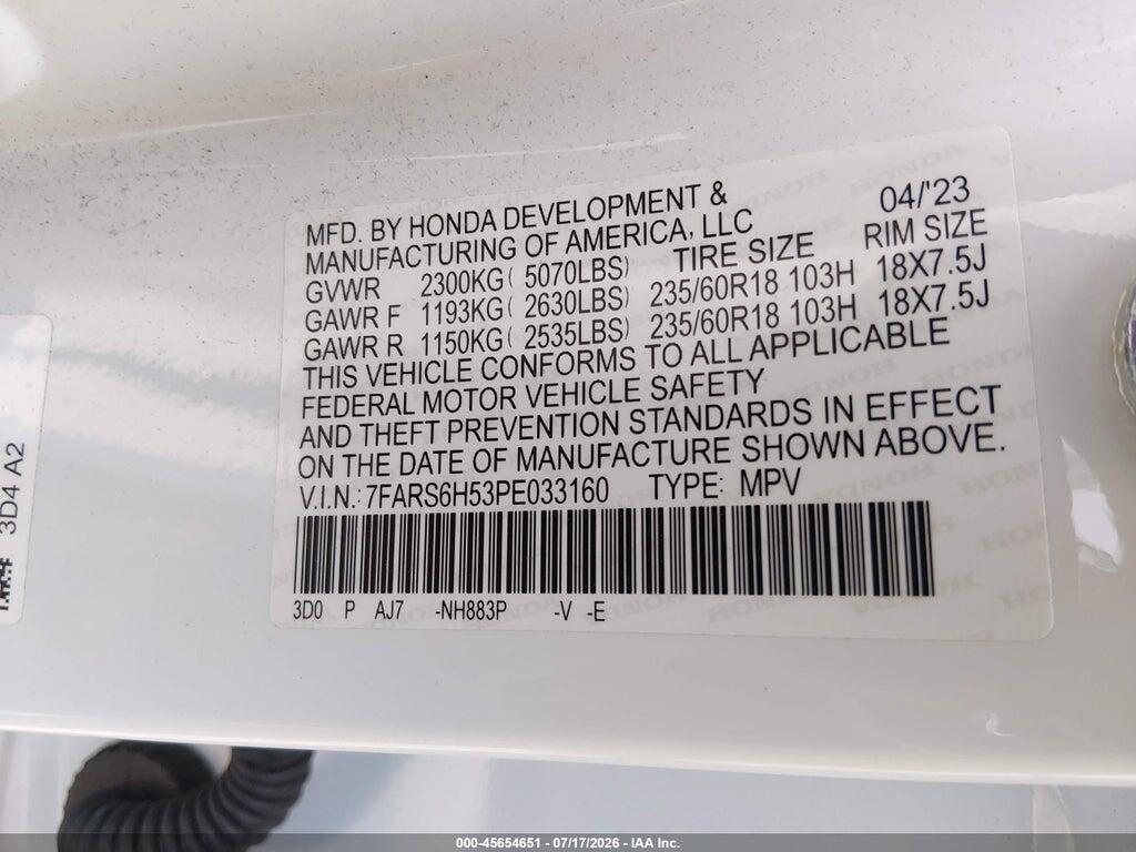 7FARS6H53PE033160 2023 HONDA CR-V HYBRID photo no. 9