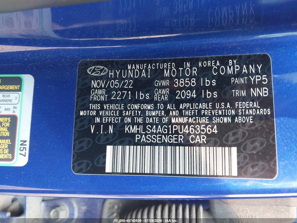 KMHLS4AG1PU463564 2023 HYUNDAI ELANTRA photo no. 9