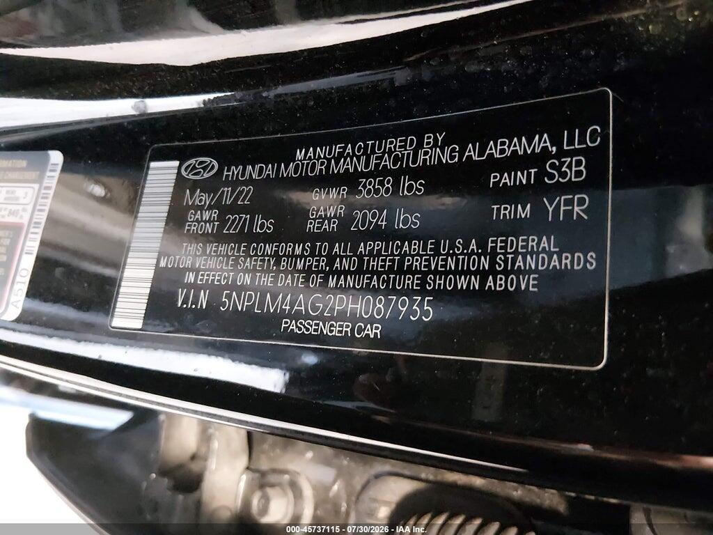 5NPLM4AG2PH087935 2023 HYUNDAI ELANTRA photo no. 9