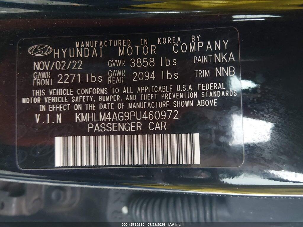 KMHLM4AG9PU460972 2023 HYUNDAI ELANTRA photo no. 9