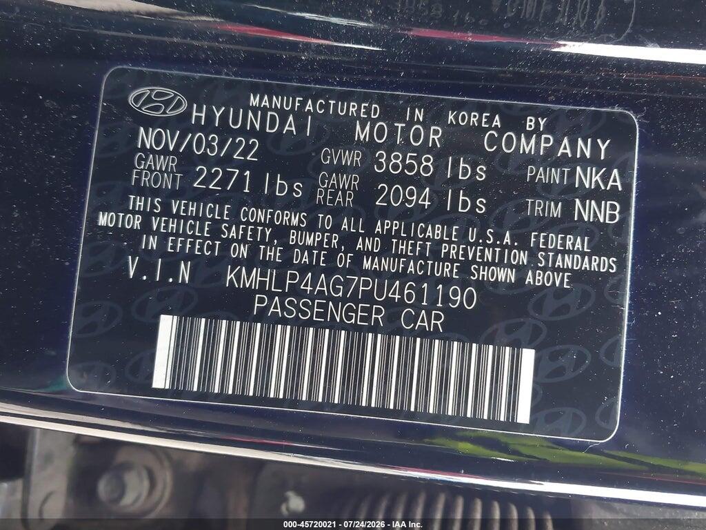 KMHLP4AG7PU461190 2023 HYUNDAI ELANTRA photo no. 9