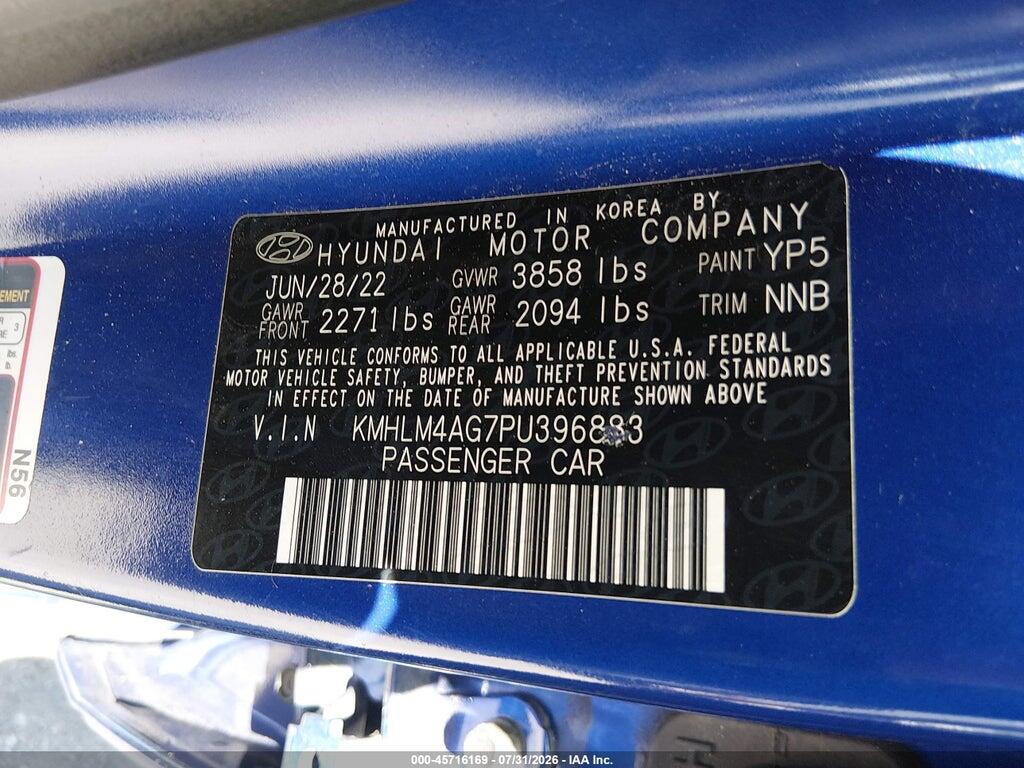 KMHLM4AG7PU396883 2023 HYUNDAI ELANTRA photo no. 9