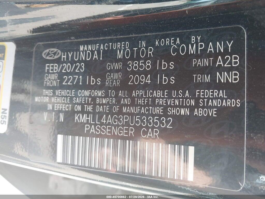 KMHLL4AG3PU533532 2023 HYUNDAI ELANTRA photo no. 9