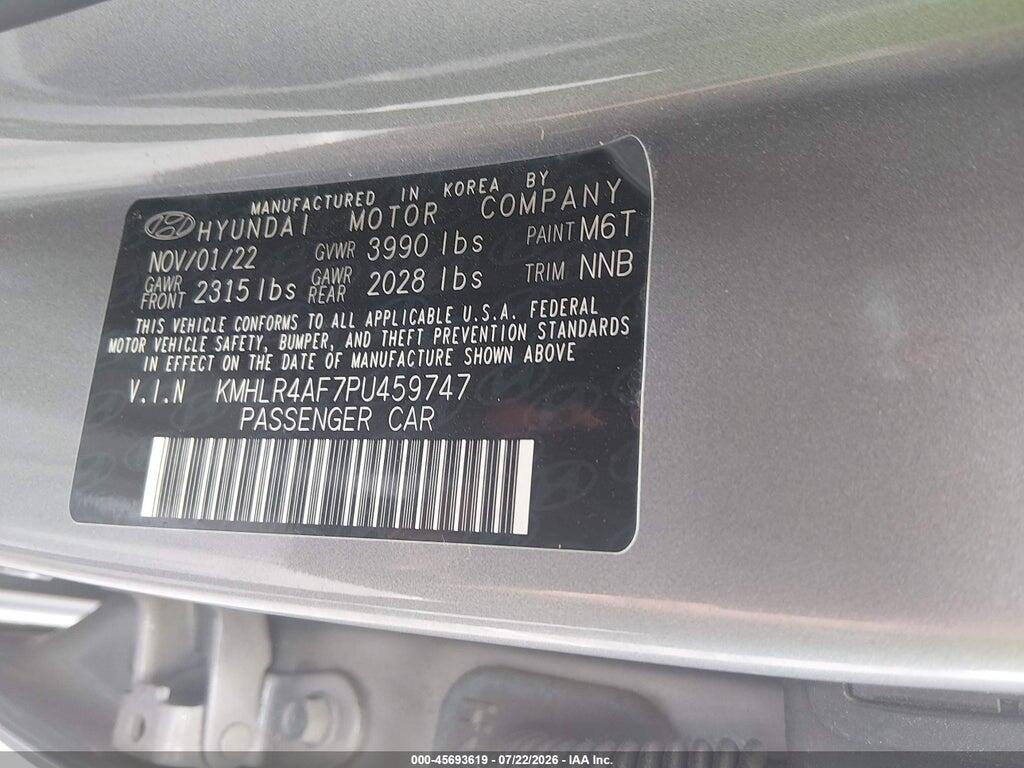 KMHLR4AF7PU459747 2023 HYUNDAI ELANTRA photo no. 9