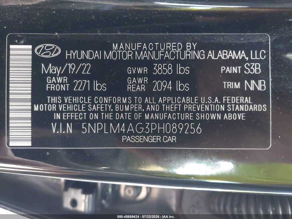 5NPLM4AG3PH089256 2023 HYUNDAI ELANTRA photo no. 9