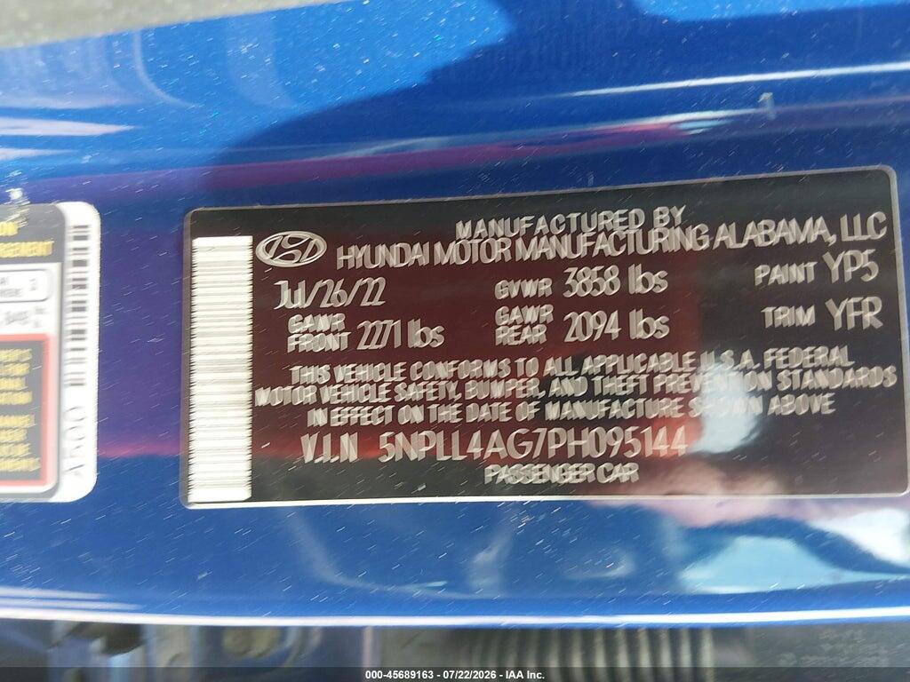 5NPLL4AG7PH095144 2023 HYUNDAI ELANTRA photo no. 9