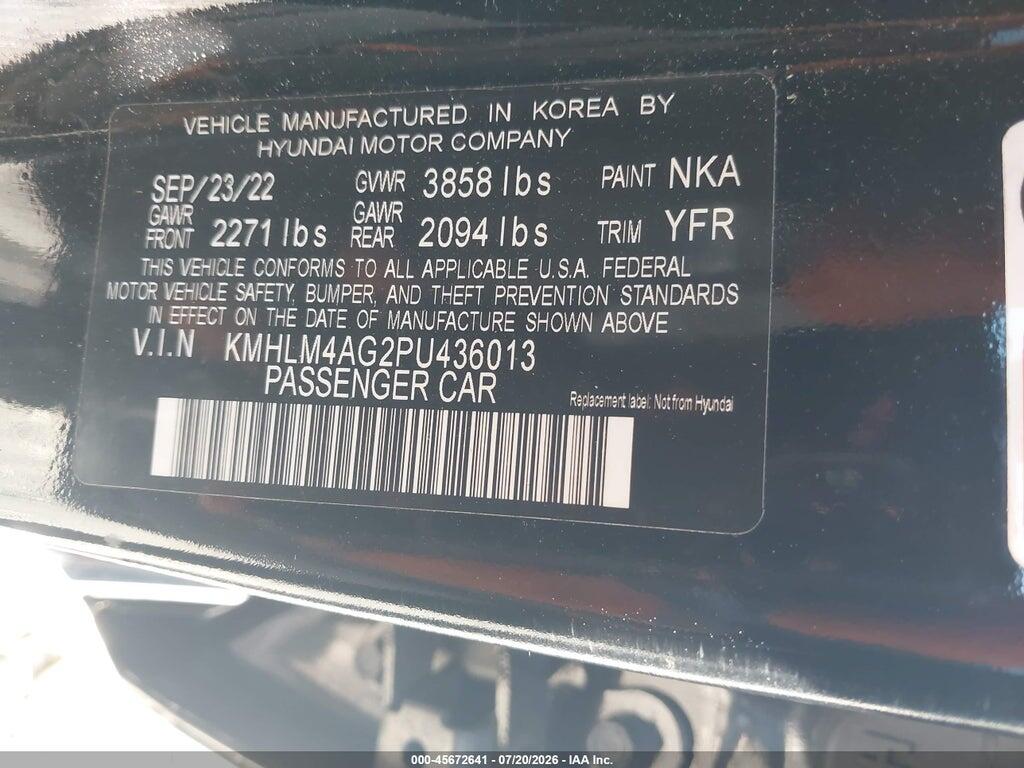 KMHLM4AG2PU436013 2023 HYUNDAI ELANTRA photo no. 9