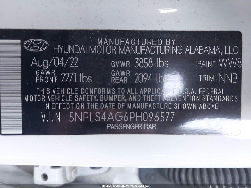 5NPLS4AG6PH096577 2023 HYUNDAI ELANTRA photo no. 9
