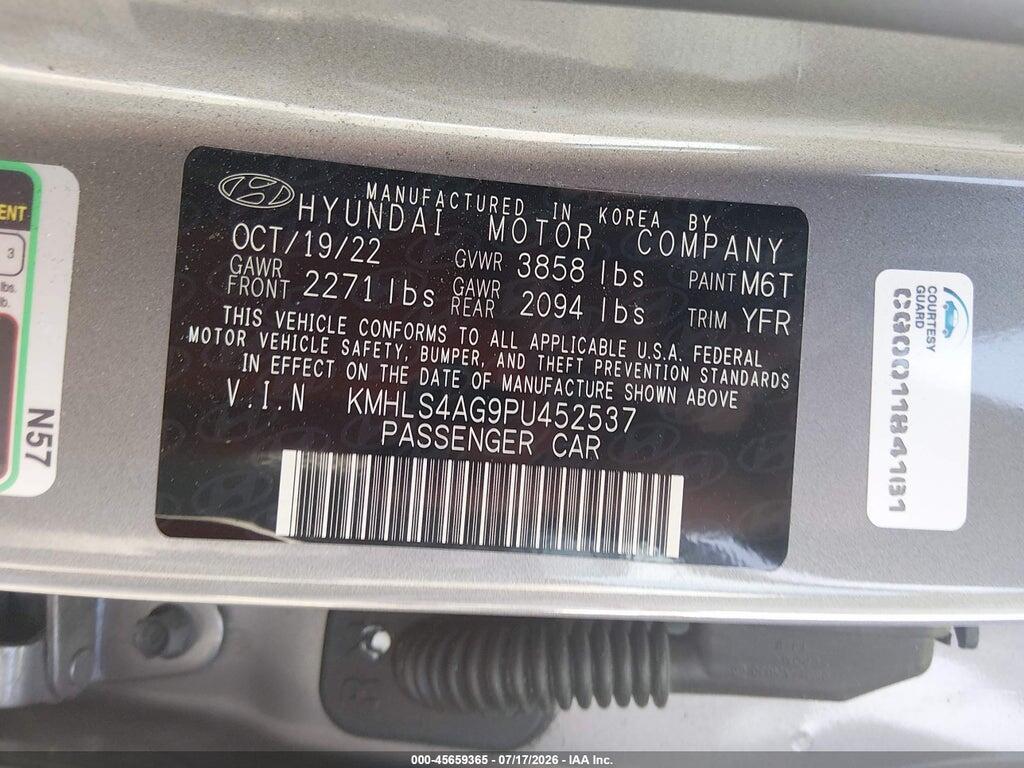 KMHLS4AG9PU452537 2023 HYUNDAI ELANTRA photo no. 9