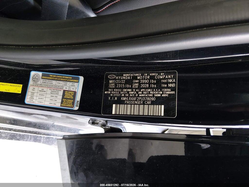 KMHLR4AF2PU378090 2023 HYUNDAI ELANTRA photo no. 9