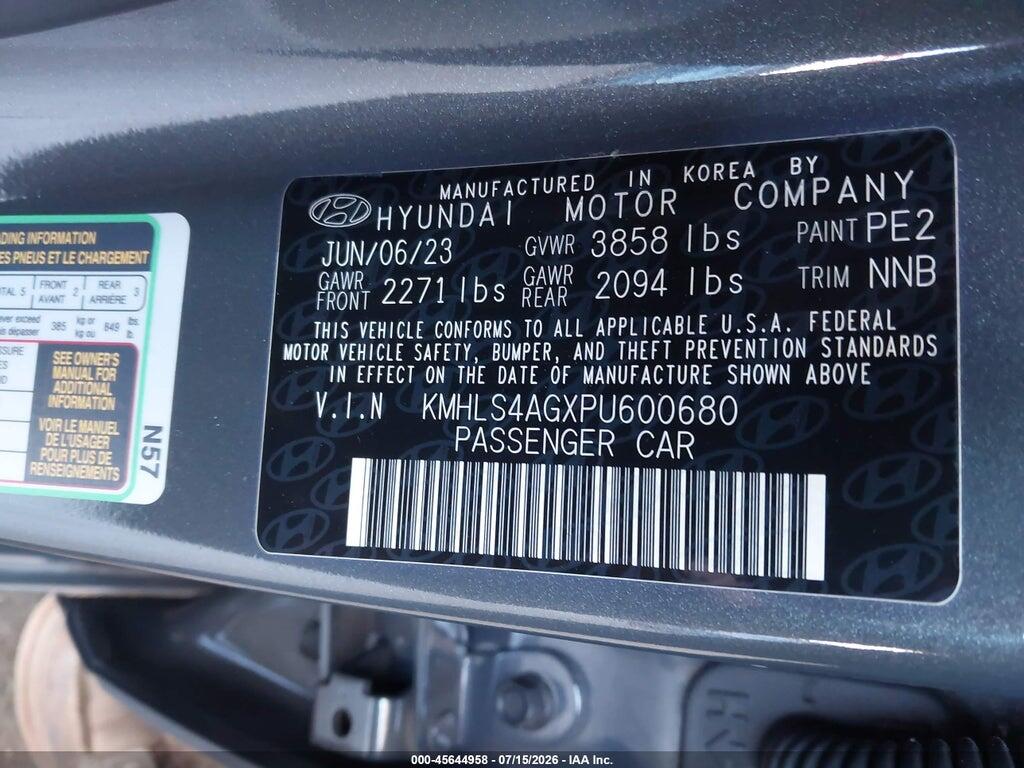 KMHLS4AGXPU600680 2023 HYUNDAI ELANTRA photo no. 9