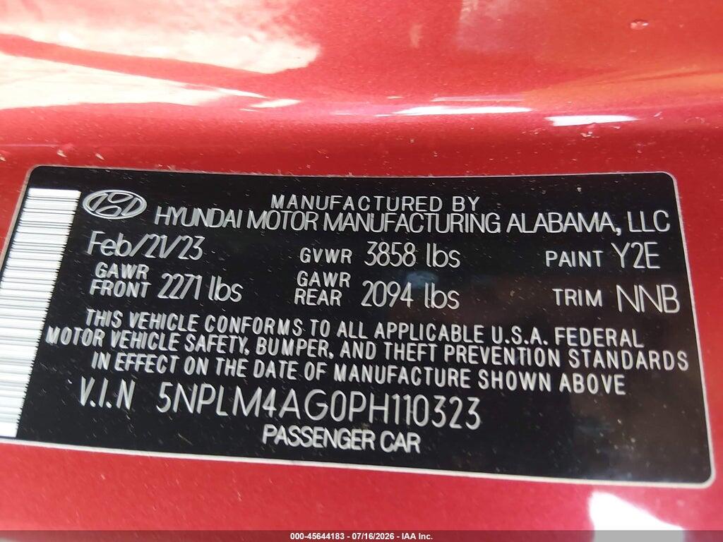 5NPLM4AG0PH110323 2023 HYUNDAI ELANTRA photo no. 9
