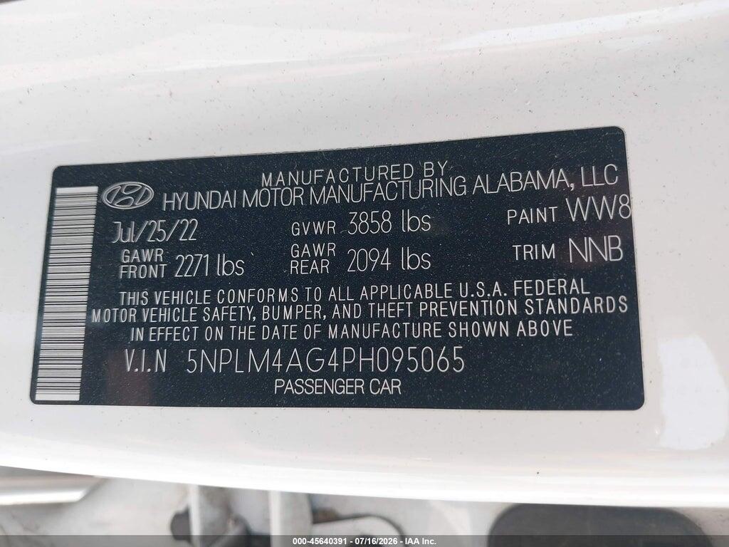 5NPLM4AG4PH095065 2023 HYUNDAI ELANTRA photo no. 9