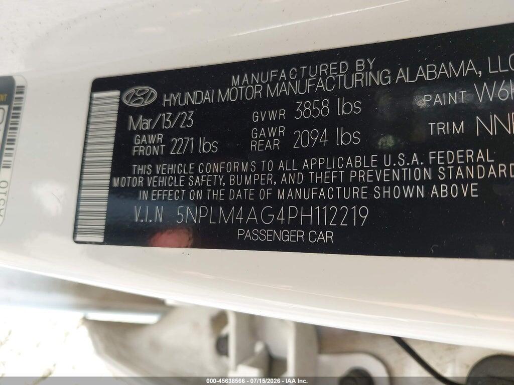 5NPLM4AG4PH112219 2023 HYUNDAI ELANTRA photo no. 9
