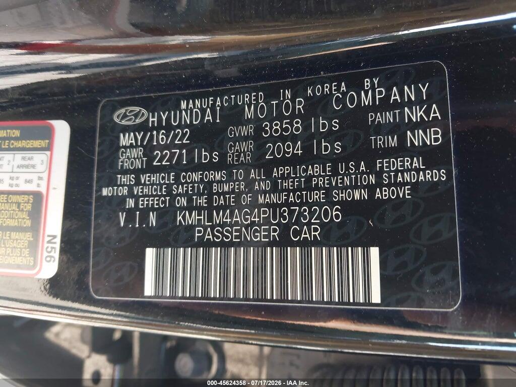 KMHLM4AG4PU373206 2023 HYUNDAI ELANTRA photo no. 9