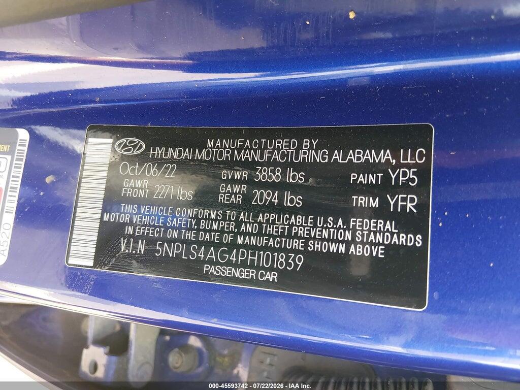 5NPLS4AG4PH101839 2023 HYUNDAI ELANTRA photo no. 9