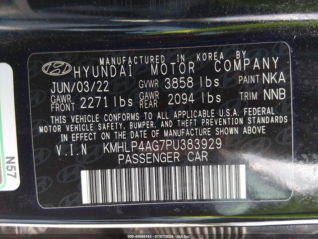 KMHLP4AG7PU383929 2023 HYUNDAI ELANTRA photo no. 9