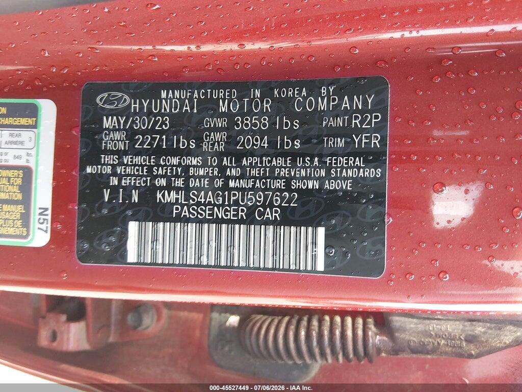 KMHLS4AG1PU597622 2023 HYUNDAI ELANTRA photo no. 9