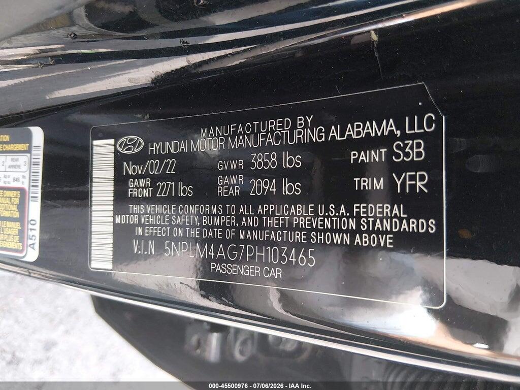 5NPLM4AG7PH103465 2023 HYUNDAI ELANTRA photo no. 9