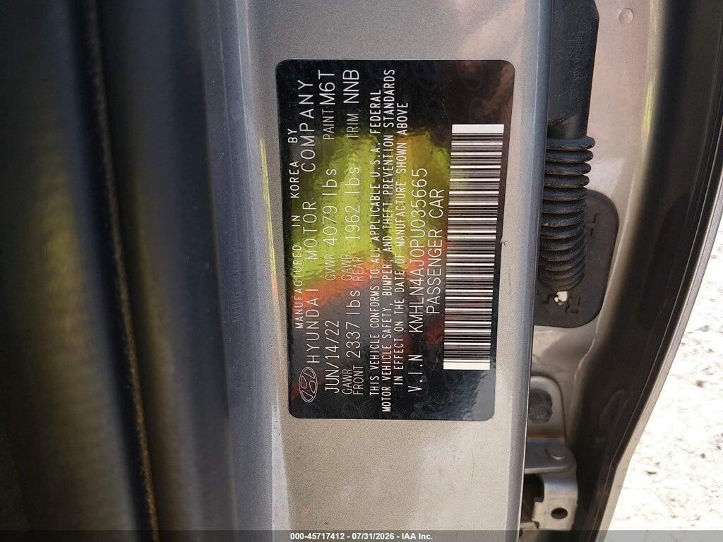 KMHLN4AJ0PU035665 2023 HYUNDAI ELANTRA HYBRID photo no. 9