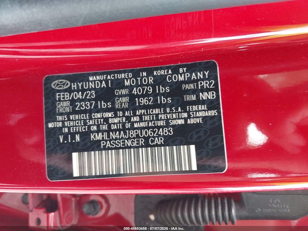KMHLN4AJ8PU062483 2023 HYUNDAI ELANTRA HYBRID photo no. 9