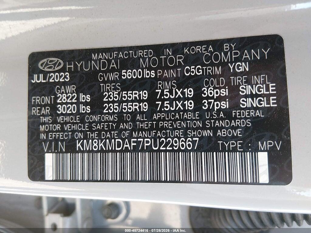 KM8KMDAF7PU229667 2023 HYUNDAI IONIQ 5 photo no. 9