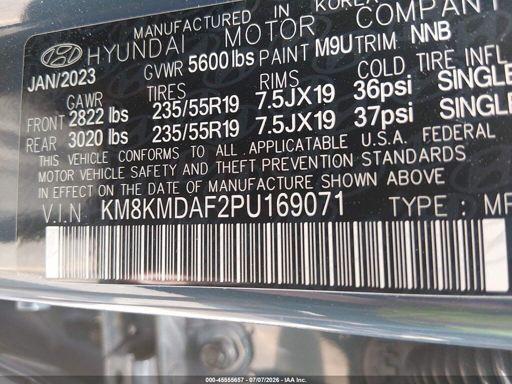KM8KMDAF2PU169071 2023 HYUNDAI IONIQ 5 photo no. 9
