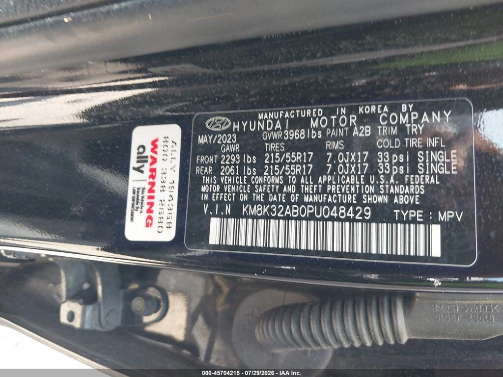 KM8K32AB0PU048429 2023 HYUNDAI KONA photo no. 9