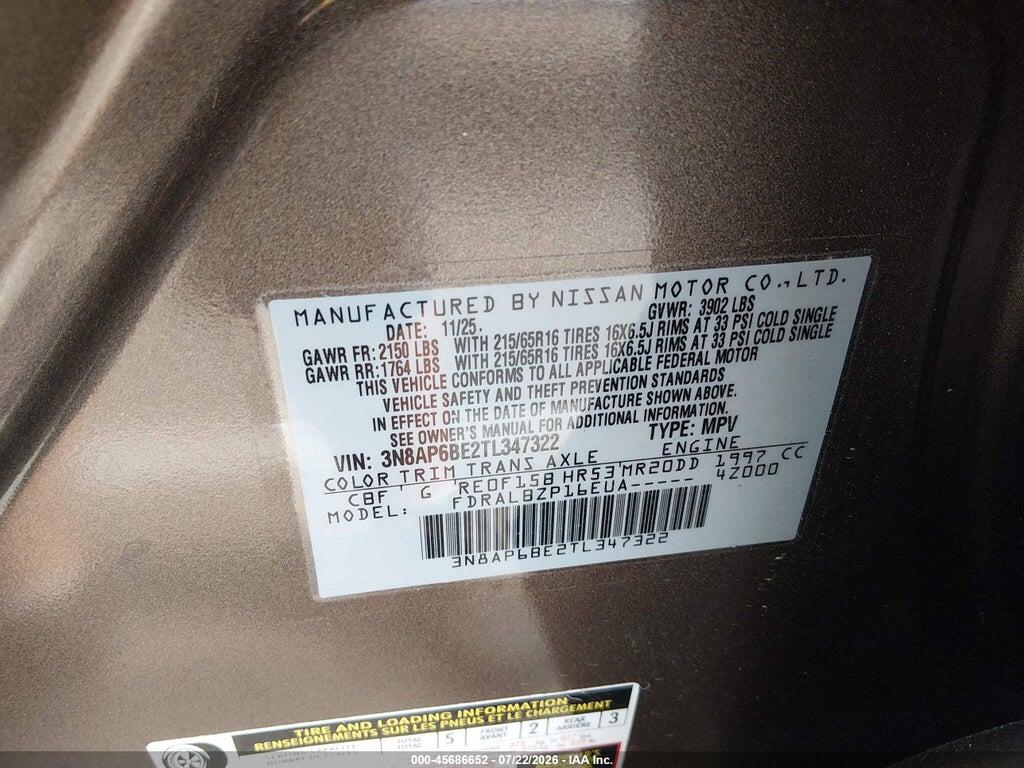 3N8AP6BE2TL347322 2026 NISSAN KICKS photo no. 9