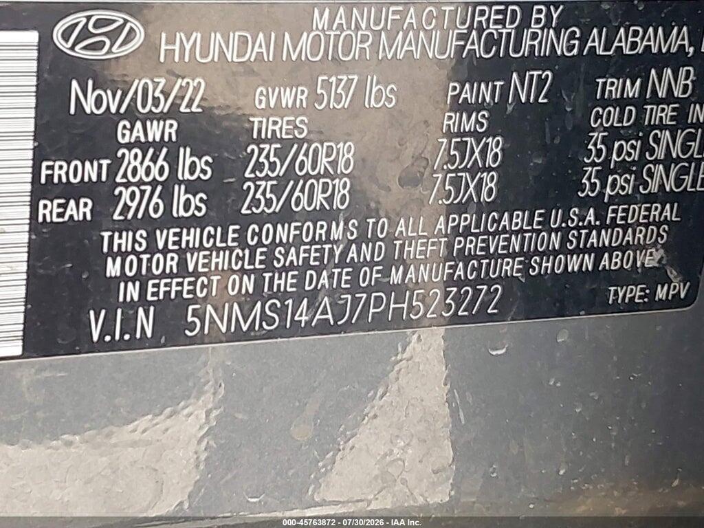 5NMS14AJ7PH523272 2023 HYUNDAI SANTA FE photo no. 9