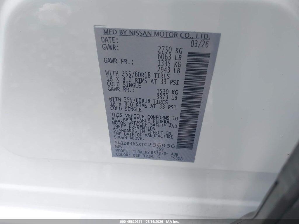 5N1DR3BSXTC236936 2026 NISSAN PATHFINDER photo no. 9