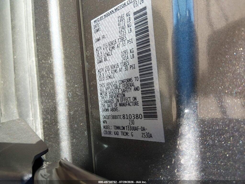 5N1BT3BBXTC810380 2026 NISSAN ROGUE photo no. 9