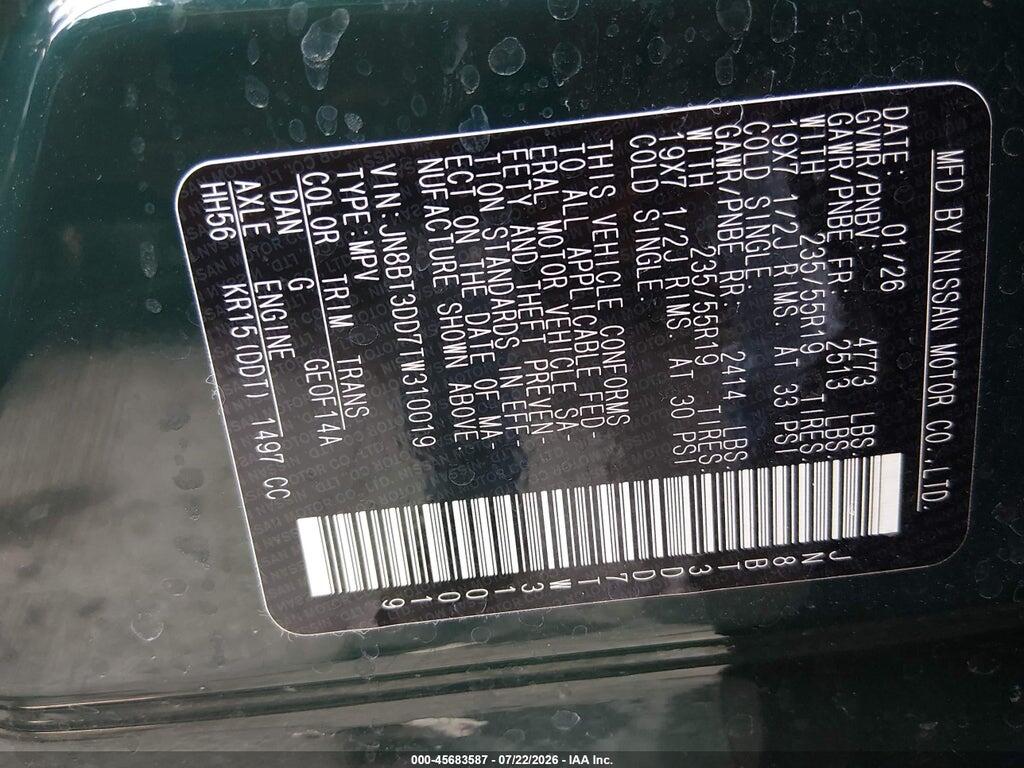JN8BT3DD7TW310019 2026 NISSAN ROGUE photo no. 9