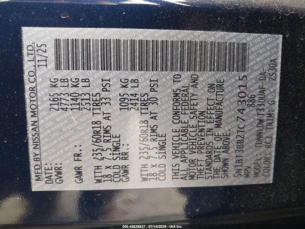 5N1BT3BB2TC743015 2026 NISSAN ROGUE photo no. 9