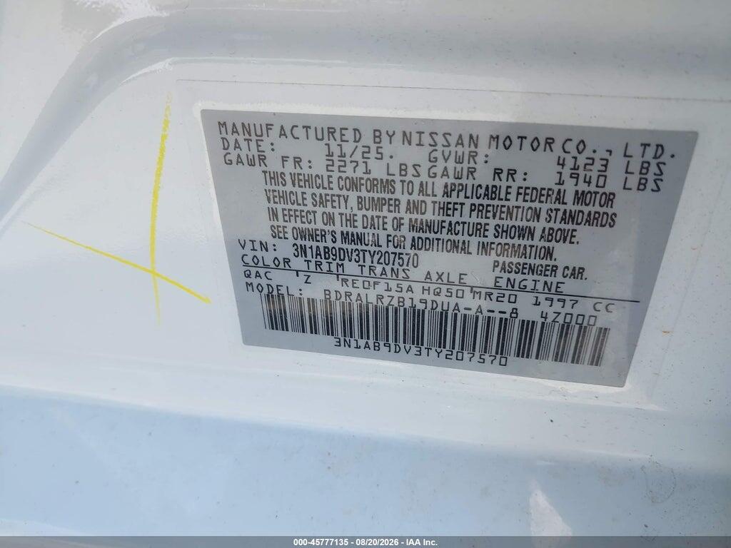 3N1AB9DV3TY207570 2026 NISSAN SENTRA photo no. 9